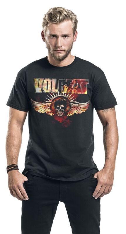 Gothicana By Emp "Burning Skullwing" T-Shirt Black By Volbeat