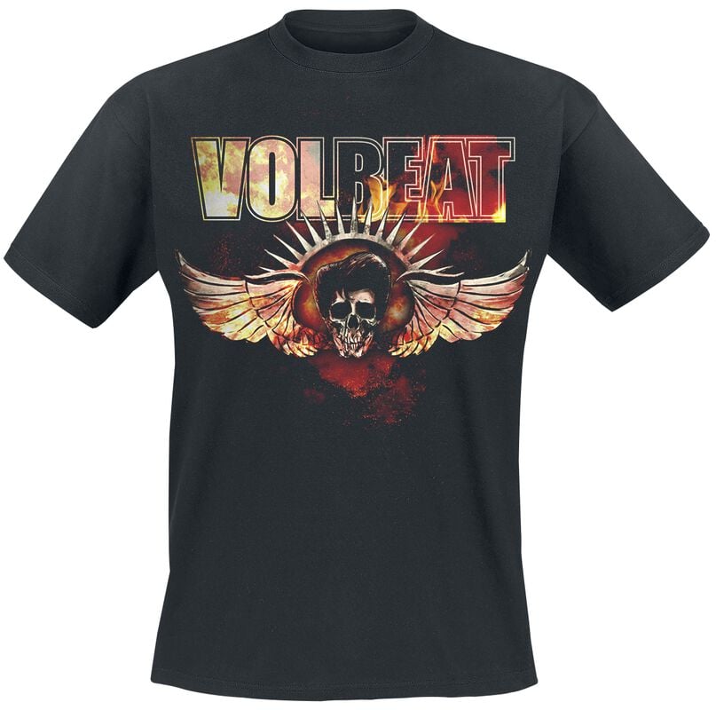 gothicana by emp "Burning Skullwing" T-Shirt black by Volbeat