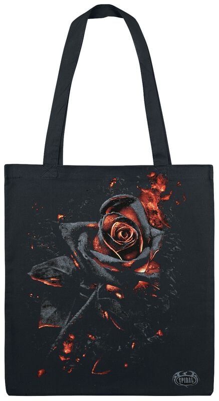 Gothicana By Emp "Burnt Rose" Fabric Bag Black By Spiral