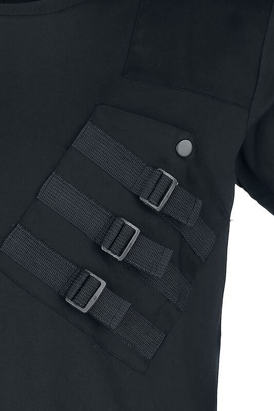 Gothicana By Emp "Cadet Top" T-Shirt Black By Chemical Black