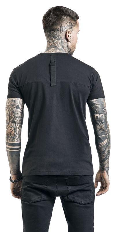 Gothicana By Emp "Cadet Top" T-Shirt Black By Chemical Black