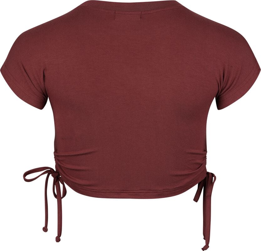 Gothicana By Emp "Calantha Crop Top" T-Shirt Red By Innocent