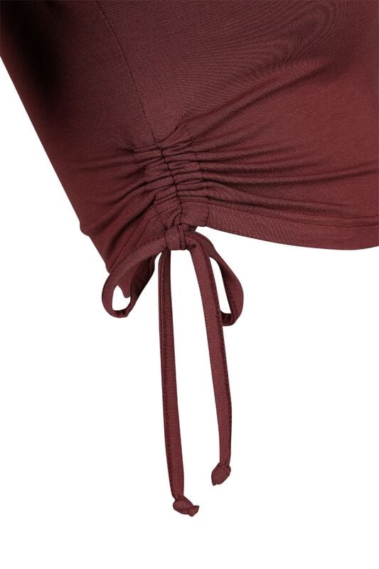 Gothicana By Emp "Calantha Crop Top" T-Shirt Red By Innocent