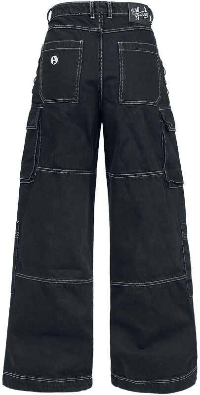 Gothicana By Emp "Cameron Jeans" Cargo Trousers Black By Hell Bunny