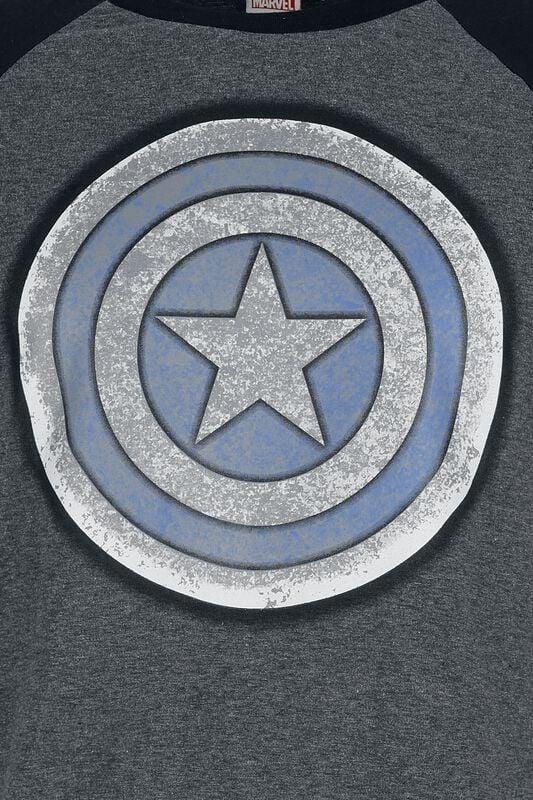 Gothicana By Emp "Captain America Shield" T-Shirt Multicolour By Captain America