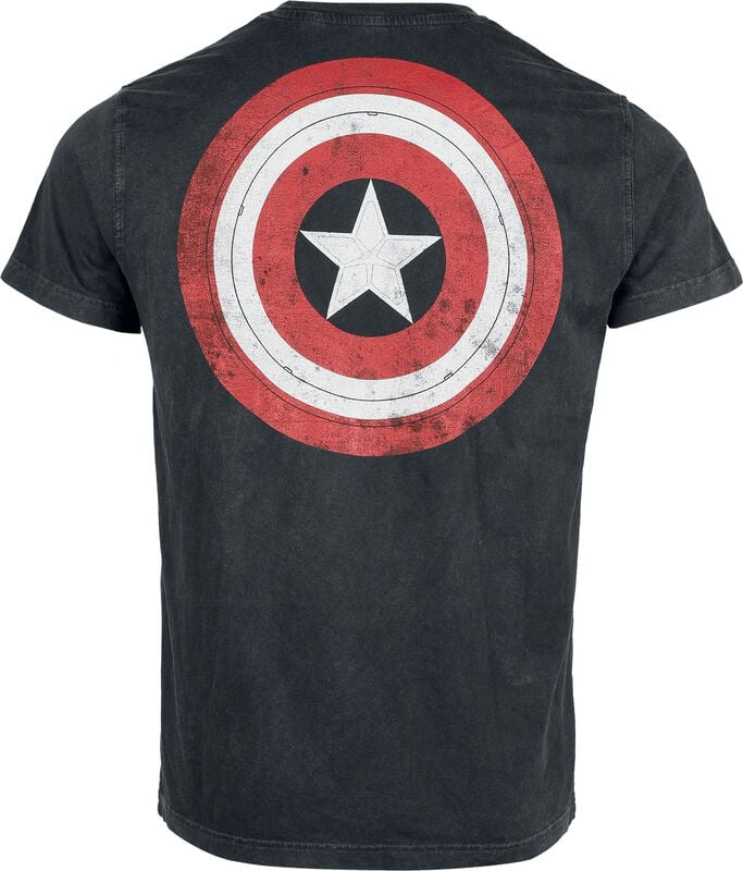 Gothicana By Emp "Captain Logo" T-Shirt Black By Captain America