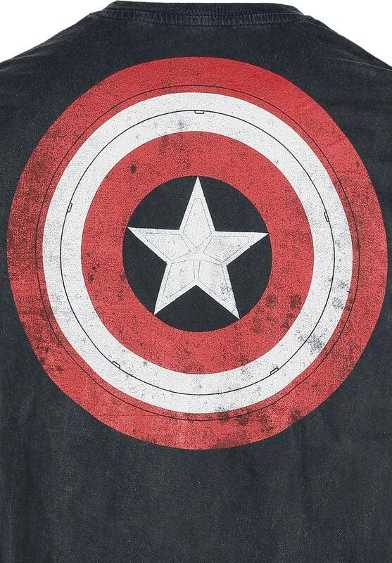 Gothicana By Emp "Captain Logo" T-Shirt Black By Captain America