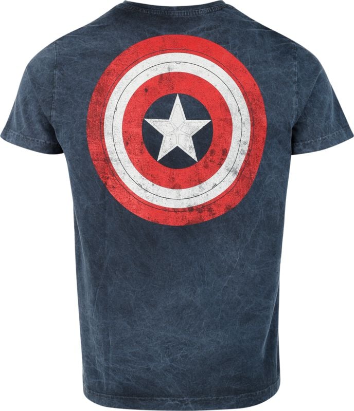 Gothicana By Emp "Captain Logo" T-Shirt Blue By Captain America