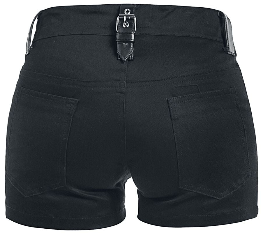Gothicana By Emp "Cara Shorts" Hot Pants Black By Chemical Black