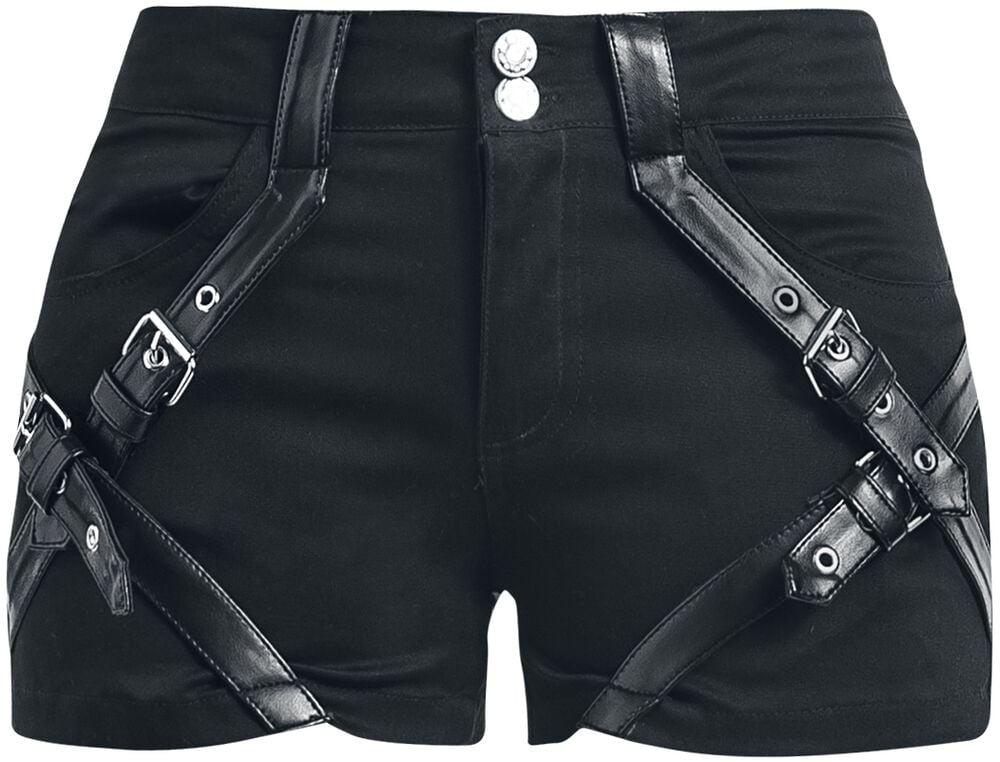 gothicana by emp "Cara Shorts" Hot Pants black by Chemical Black