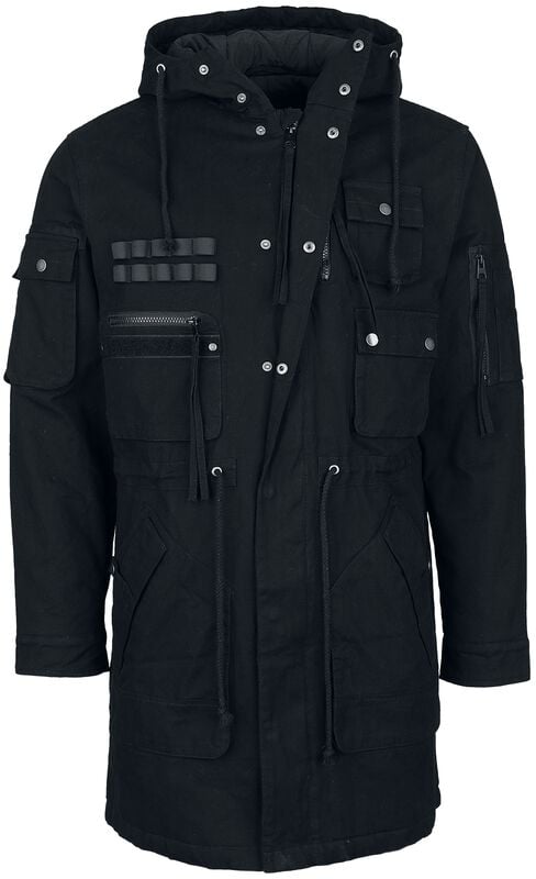 Gothicana By Emp "Cargo Coat" Between-seasons Jacket Black By Gothicana By EMP