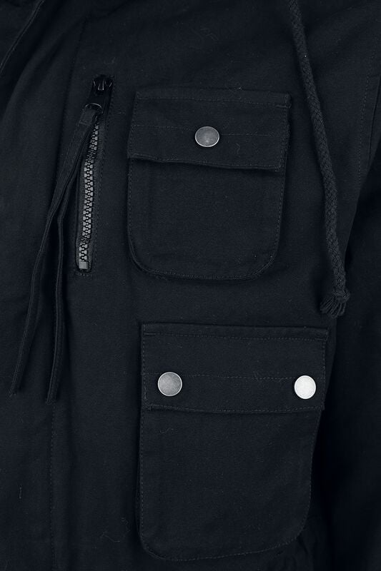 Gothicana By Emp "Cargo Coat" Between-seasons Jacket Black By Gothicana By EMP