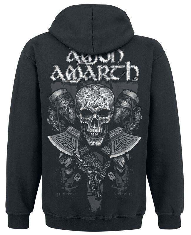 Gothicana By Emp "Carved Skull" Hoodie Jacket Black By Amon Amarth