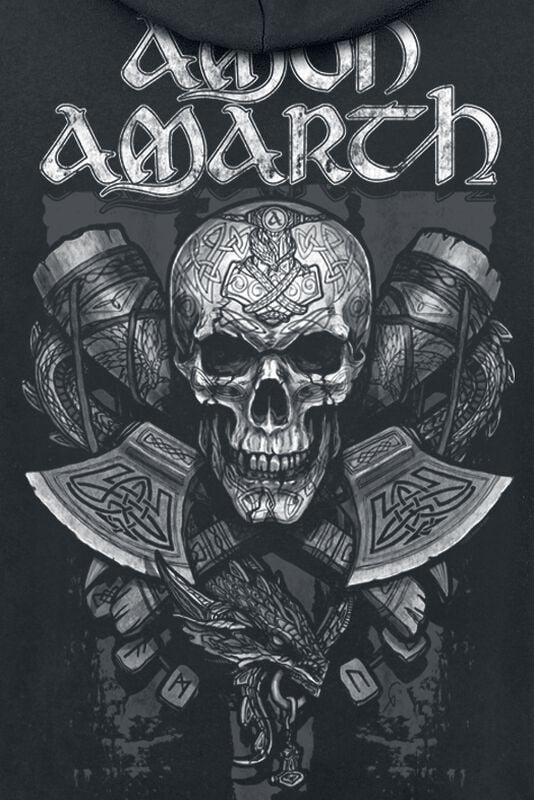 Gothicana By Emp "Carved Skull" Hoodie Jacket Black By Amon Amarth