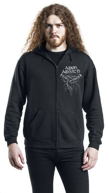 Gothicana By Emp "Carved Skull" Hoodie Jacket Black By Amon Amarth