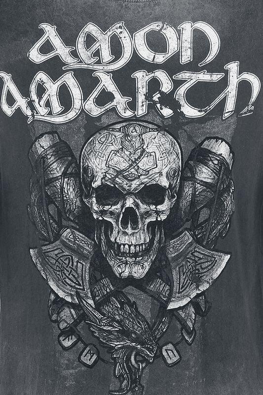 Gothicana By Emp "Carved Skull" T-Shirt Dark Grey By Amon Amarth