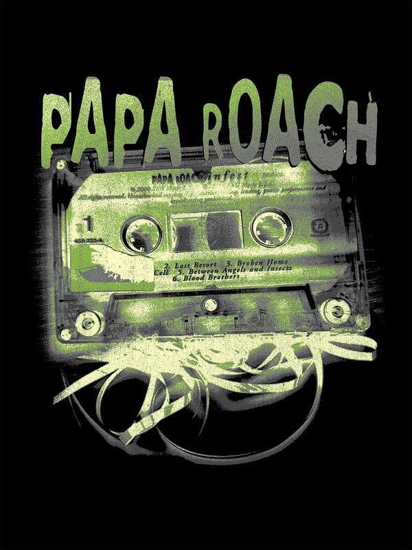 Gothicana By Emp "Cassette" T-Shirt Black By Papa Roach