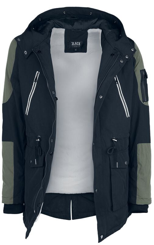 gothicana by emp "Casual winter jacket with faux-fur collar" Winter Jacket black-olive by Black Premium by EMP