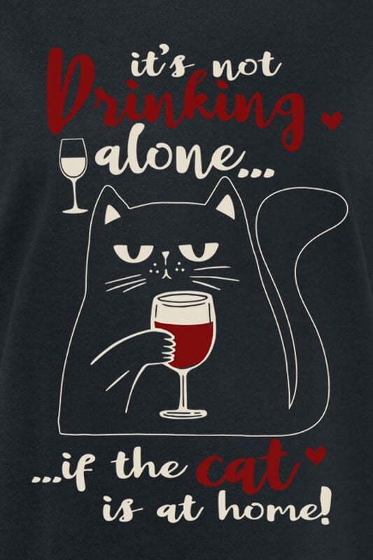 Gothicana By Emp "Cat At Home" T-Shirt Black By Tierisch