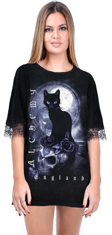 gothicana by emp "Cat Ghost Women's T-shirt" T-Shirt black by Alchemy England
