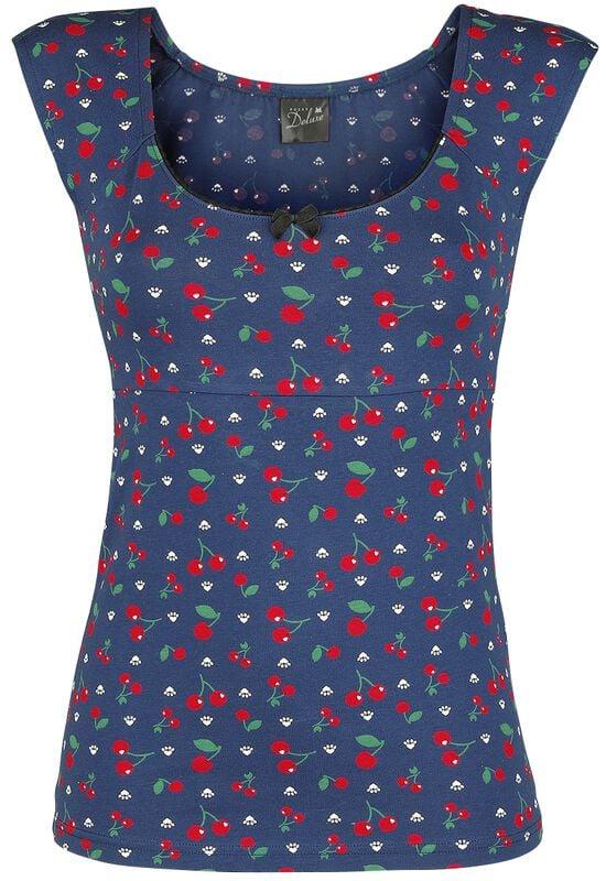 gothicana by emp "Cat Paws & Cherries Girl Shirt" T-Shirt blue by Pussy Deluxe