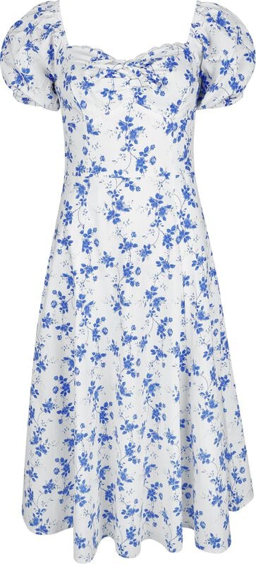 gothicana by emp "Cedar Dress" Midi Dress blue-white by Timeless London
