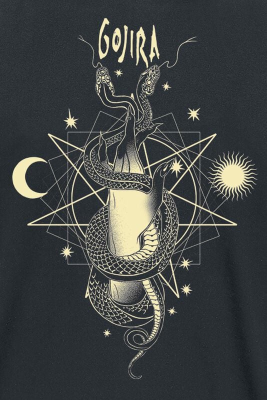 Gothicana By Emp "Celestial Snakes" T-Shirt Black By Gojira
