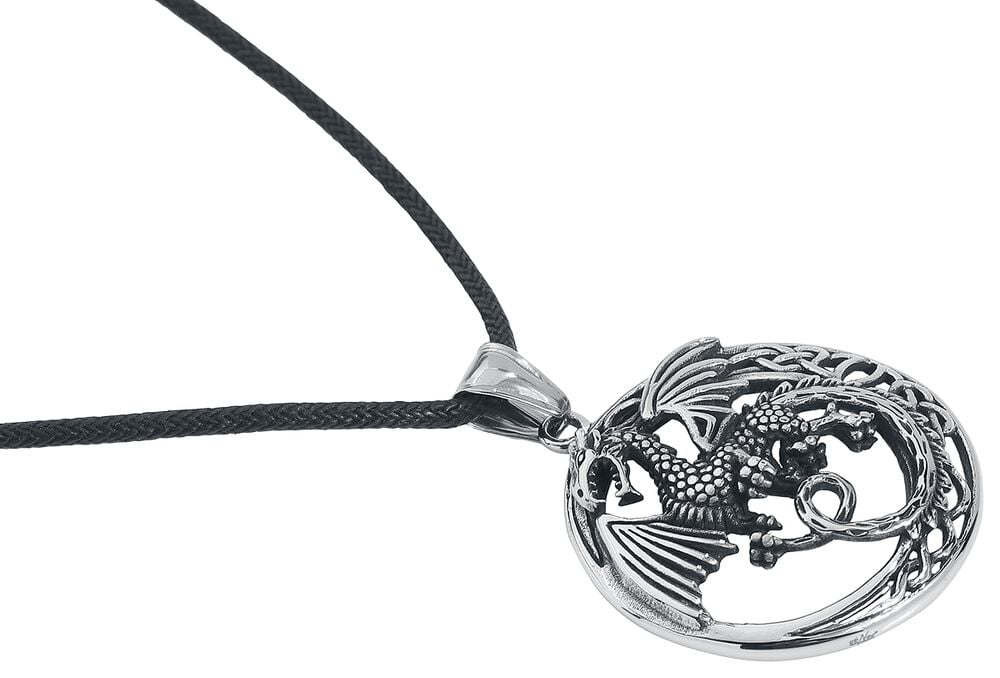 Gothicana By Emp "Celtic Dragon" Necklace Silver-coloured By EtNox Hard And Heavy