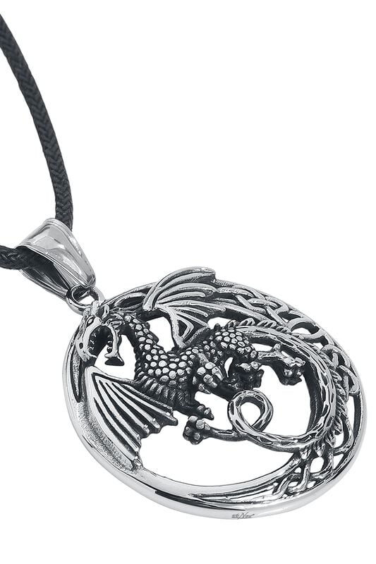Gothicana By Emp "Celtic Dragon" Necklace Silver-coloured By EtNox Hard And Heavy