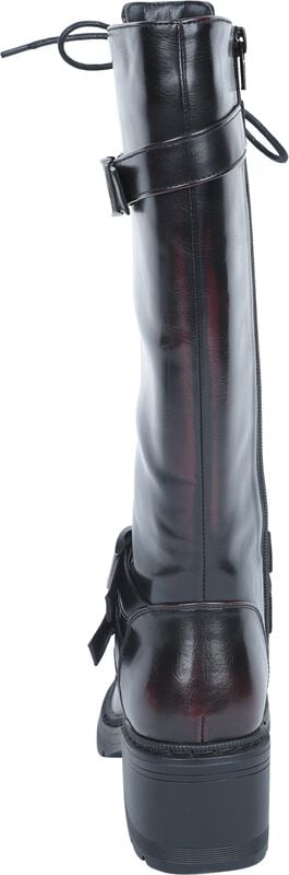 Gothicana By Emp "Celtic Fine Lines" Boot Black-red By Black Premium By EMP