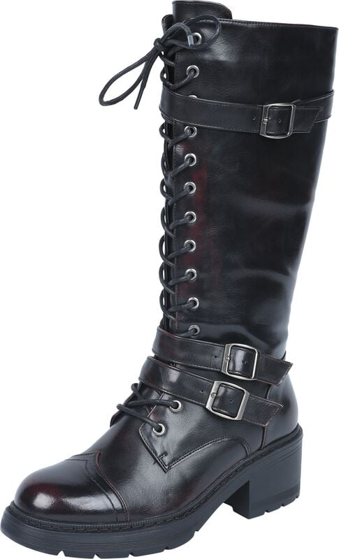 gothicana by emp "Celtic fine lines" Boot black-red by Black Premium by EMP