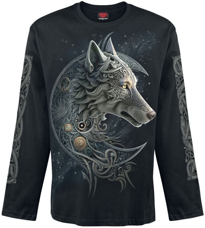 gothicana by emp "Celtic Wolf" Long-sleeve Shirt black by Spiral