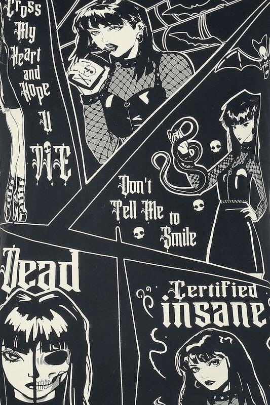 Gothicana By Emp "Certified Insane T-Shirt" T-Shirt Black By Heartless