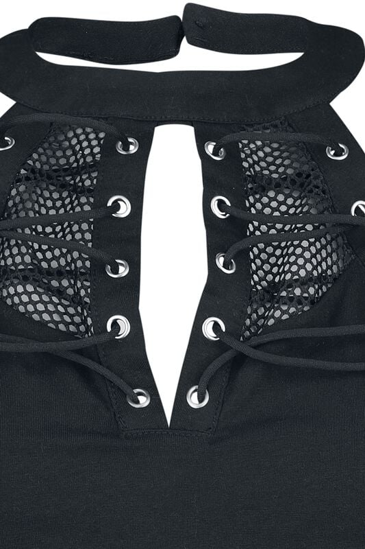 Gothicana By Emp "Chalice Mesh And Laced Top" Top Black By Banned Alternative