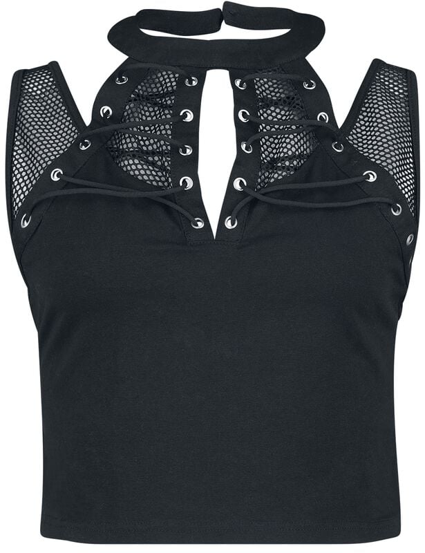gothicana by emp "Chalice Mesh And Laced Top" Top black by Banned Alternative