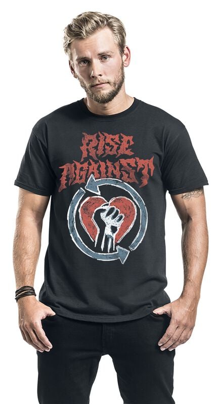 Gothicana By Emp "Chalk Heartfist" T-Shirt Black By Rise Against