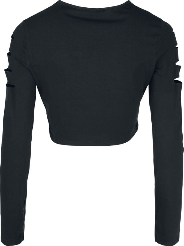Gothicana By Emp "Chantrea Top" Long-sleeve Shirt Black By Banned Alternative