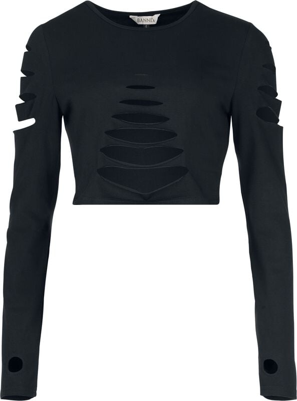 gothicana by emp "Chantrea Top" Long-sleeve Shirt black by Banned Alternative