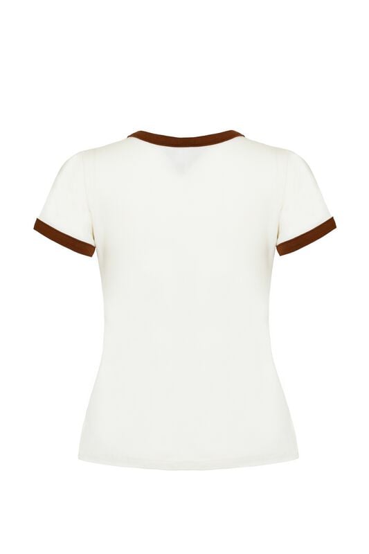 Gothicana By Emp "Charlie Top" T-Shirt Beige-brown By Hell Bunny