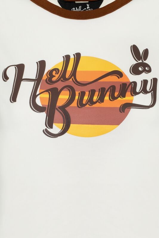 Gothicana By Emp "Charlie Top" T-Shirt Beige-brown By Hell Bunny