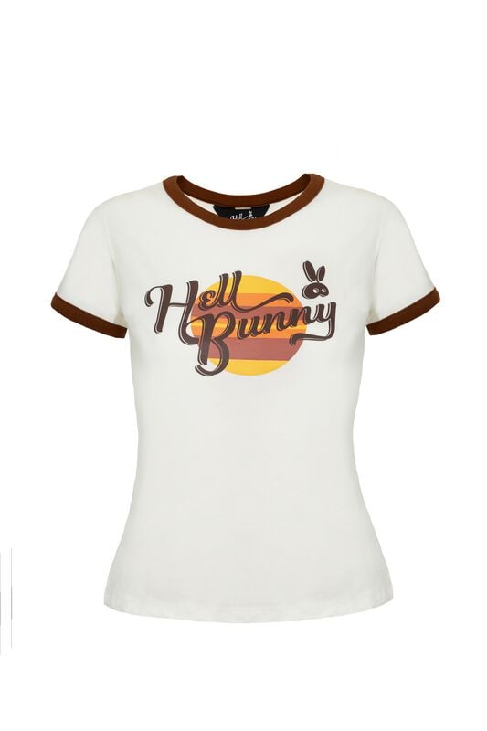 gothicana by emp "Charlie Top" T-Shirt beige-brown by Hell Bunny