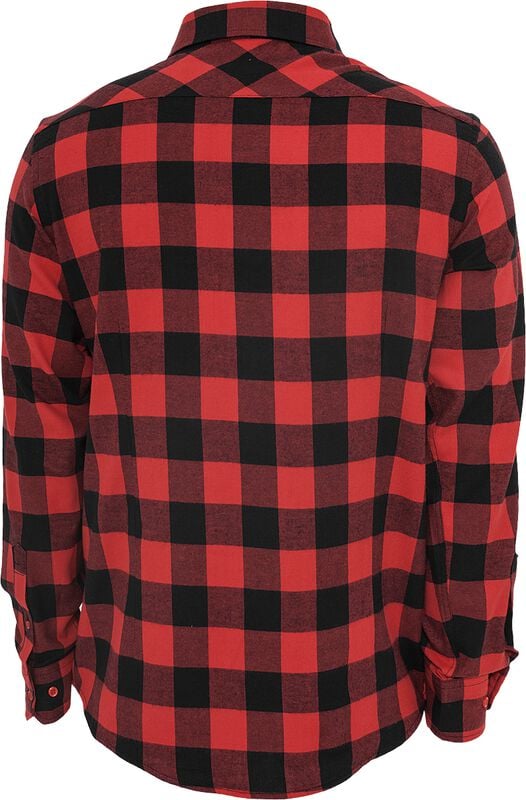 Gothicana By Emp "Checked Flannel" Flanel Shirt Black-red By Urban Classics