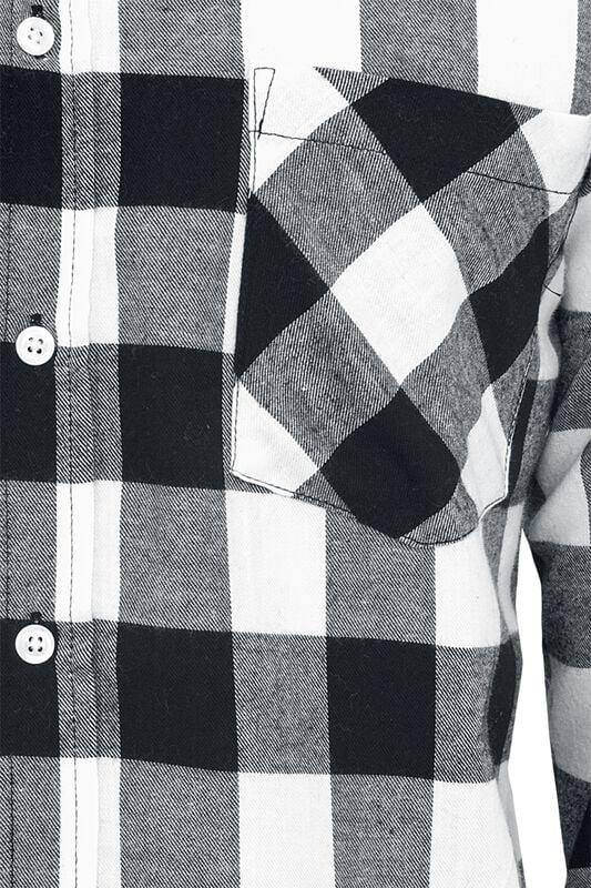 Gothicana By Emp "Checked Flannel" Flanel Shirt Black-white By Urban Classics