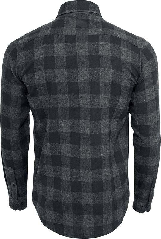 Gothicana By Emp "Checked Flannel Shirt" Longsleeve Black-grey By Urban Classics