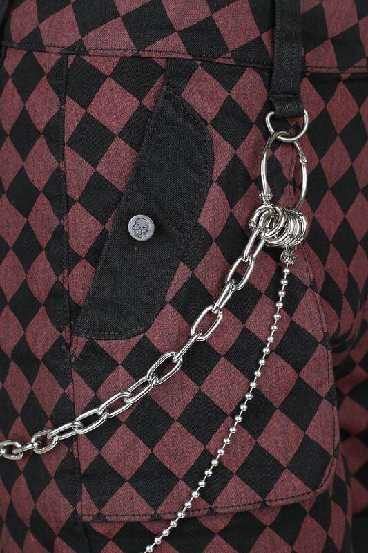 Gothicana By Emp "Checkerboard Shorts" Shorts Red-black By Rock Rebel By EMP