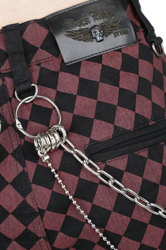 Gothicana By Emp "Checkerboard Shorts" Shorts Red-black By Rock Rebel By EMP