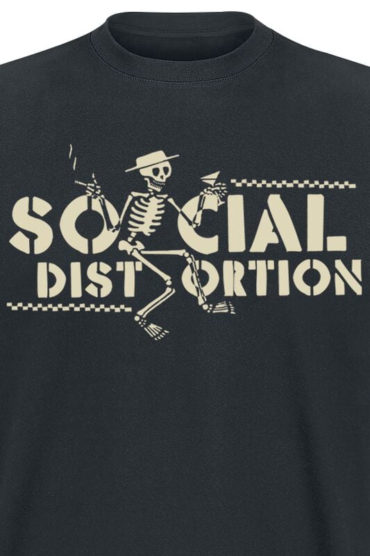 Gothicana By Emp "Checkered Skellie" T-Shirt Black By Social Distortion