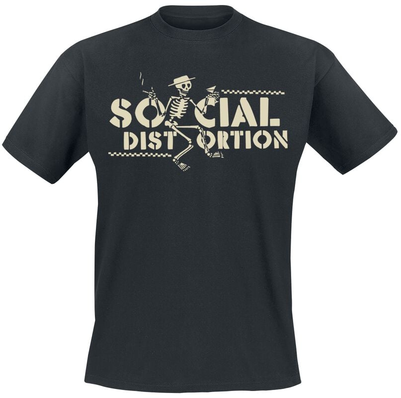 gothicana by emp "Checkered Skellie" T-Shirt black by Social Distortion