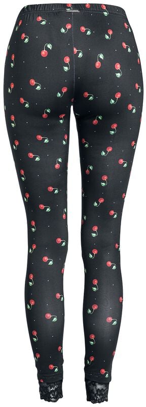 Gothicana By Emp "Cherries Leggings" Leggings Black-red By Pussy Deluxe