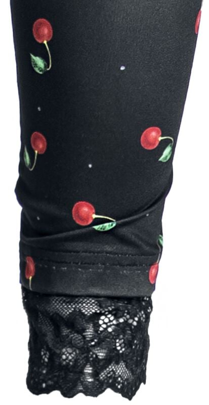 Gothicana By Emp "Cherries Leggings" Leggings Black-red By Pussy Deluxe